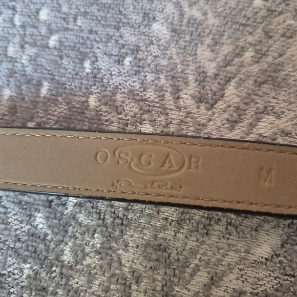 OSCAR DE LA RENTA Black Leather Belt with Gold Studs SIZE M - Picture 3 of 9